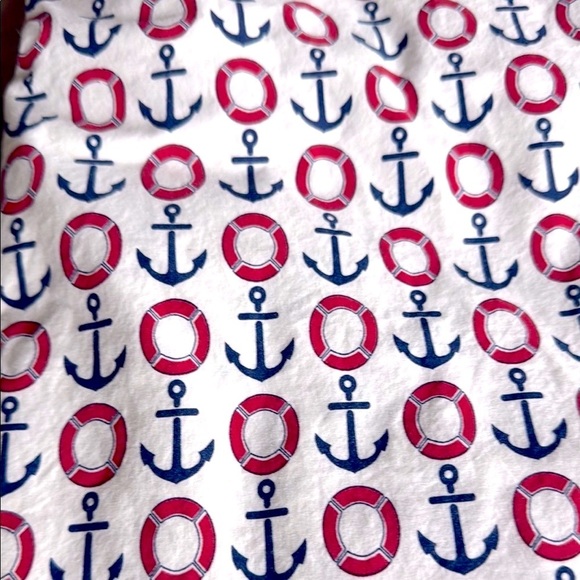 Pottery Barn Kids Nautical Anchor Crib Sheet Organic - Picture 1 of 3